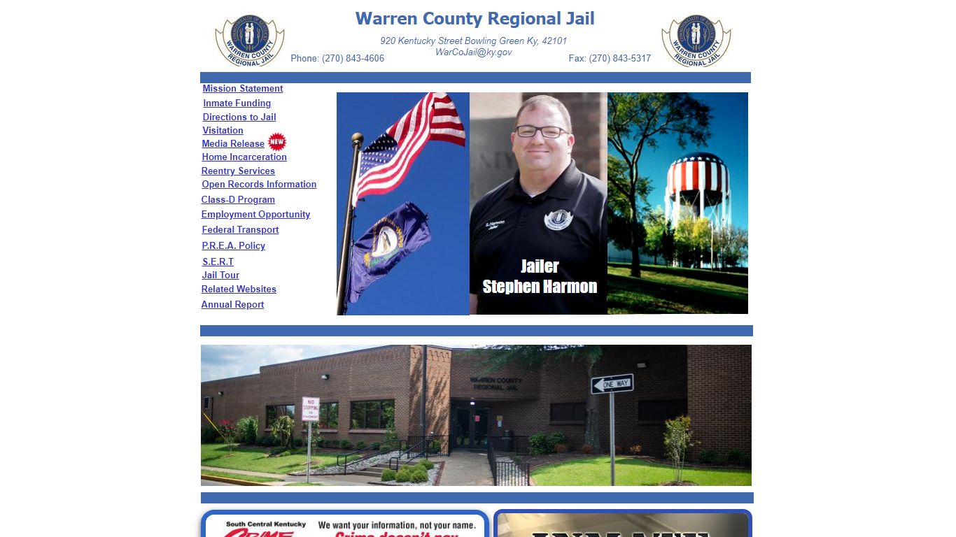 Warren County Regional Jail Home Page